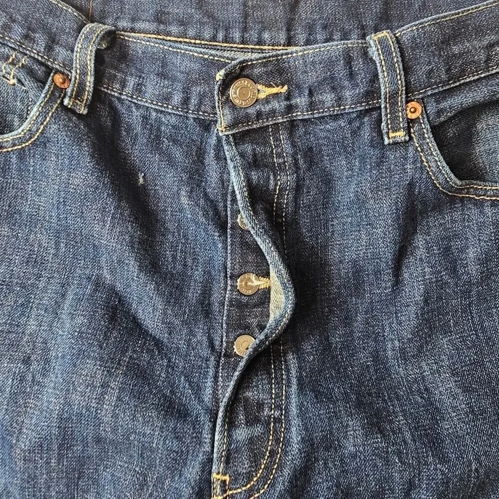 Levis 501 Straight Jeans Denim Men's 38x32 Button Fly Western Cowboy Mexico